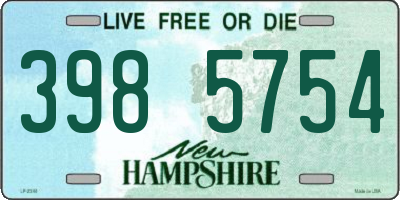 NH license plate 3985754