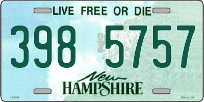 NH license plate 3985757