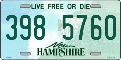 NH license plate 3985760