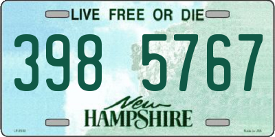 NH license plate 3985767