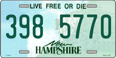 NH license plate 3985770