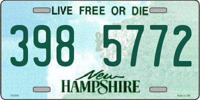 NH license plate 3985772