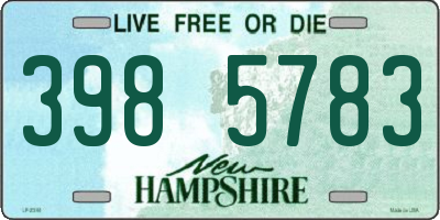 NH license plate 3985783