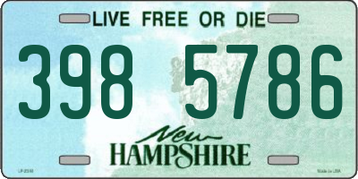 NH license plate 3985786