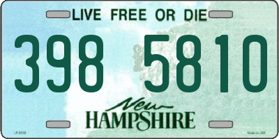 NH license plate 3985810