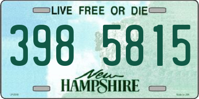 NH license plate 3985815