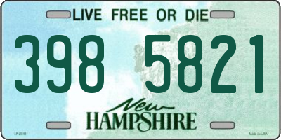 NH license plate 3985821