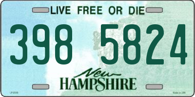 NH license plate 3985824