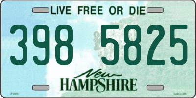 NH license plate 3985825