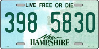NH license plate 3985830