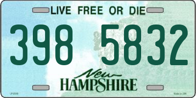 NH license plate 3985832