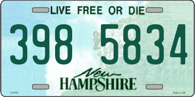 NH license plate 3985834