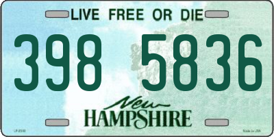 NH license plate 3985836