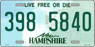NH license plate 3985840