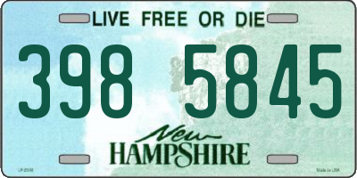 NH license plate 3985845