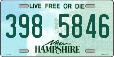 NH license plate 3985846