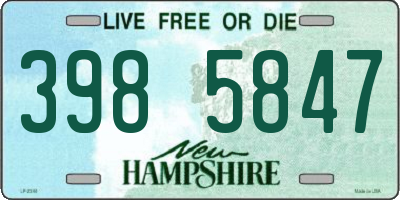 NH license plate 3985847