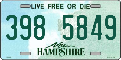 NH license plate 3985849