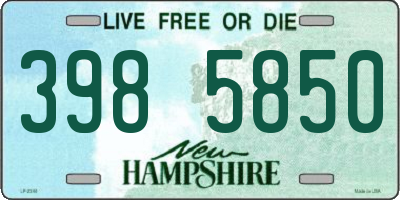 NH license plate 3985850