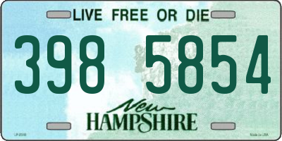 NH license plate 3985854