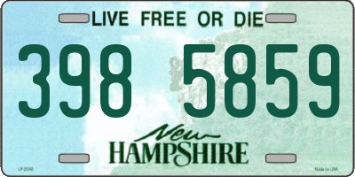NH license plate 3985859
