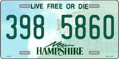 NH license plate 3985860