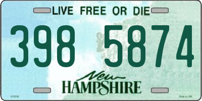 NH license plate 3985874