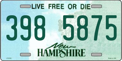 NH license plate 3985875