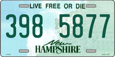 NH license plate 3985877