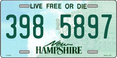 NH license plate 3985897