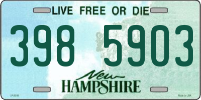 NH license plate 3985903