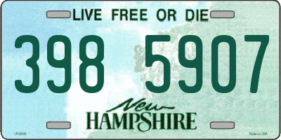 NH license plate 3985907