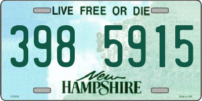 NH license plate 3985915