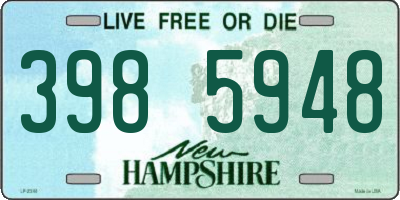 NH license plate 3985948