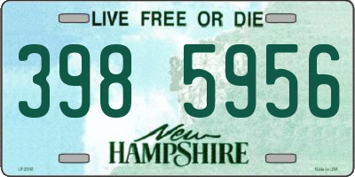NH license plate 3985956