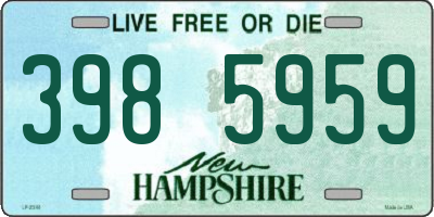 NH license plate 3985959