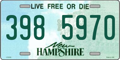 NH license plate 3985970