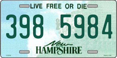 NH license plate 3985984