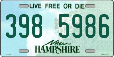 NH license plate 3985986