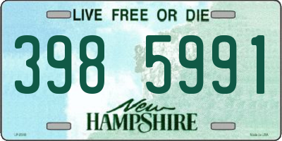 NH license plate 3985991