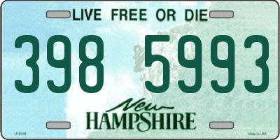 NH license plate 3985993