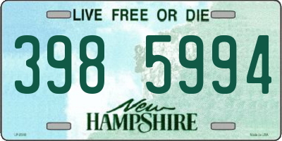 NH license plate 3985994