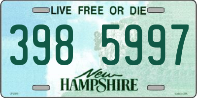 NH license plate 3985997