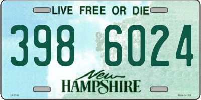 NH license plate 3986024