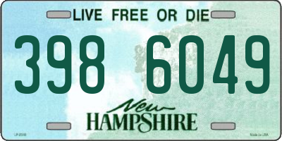 NH license plate 3986049