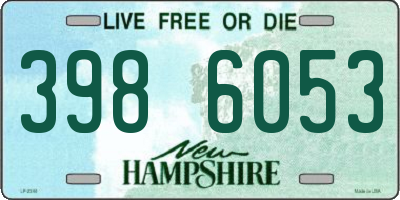 NH license plate 3986053