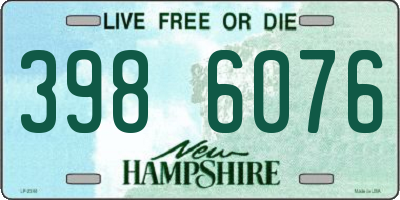 NH license plate 3986076