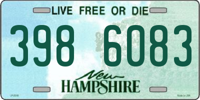 NH license plate 3986083