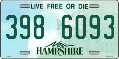 NH license plate 3986093