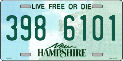 NH license plate 3986101